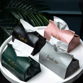 가정용 가죽 티슈 박스, 냅킨 홀더, 자동차 티슈 박스, 거실 홀더 케이스, 호텔 상자, 가정용 대형 보관