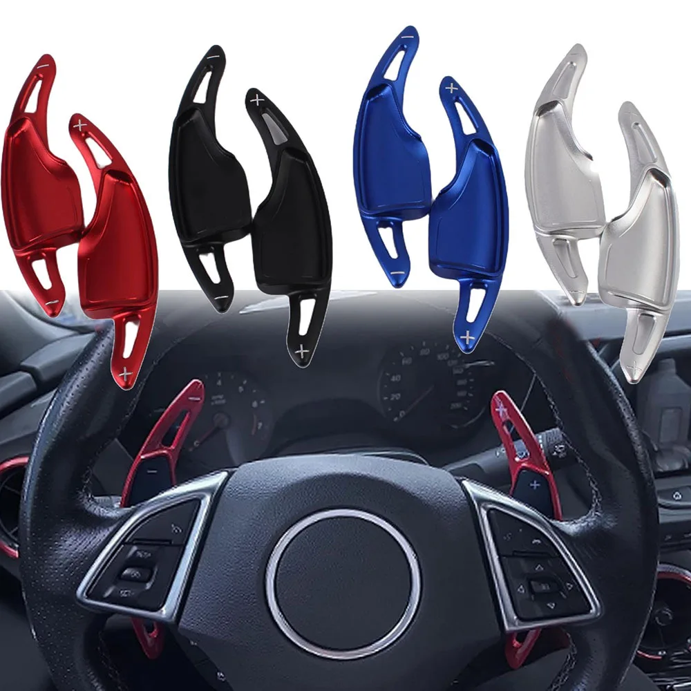 Lenkrad-Schaltwippen-Erweiterungen für Chevrolet Camaro 2016-2024 Chevy C7 Corvette 2014-2019 Aluminium Interieur 2 Stück – Detail 1