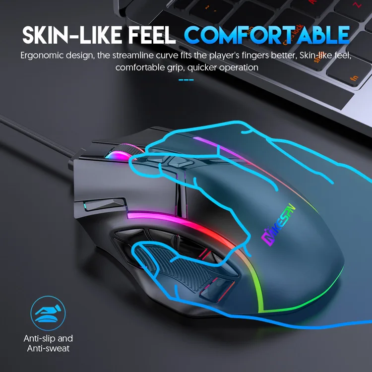 livre peso macro jogo mouse teclas programáveis jogo rato rgb luz max níveis para pc mac gun pubg portátil