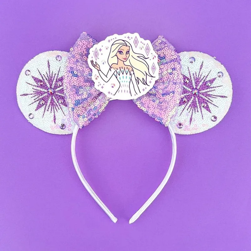 

Disney Frozen Elsa Mickey Mouse Ears Headband Girls Princess Cosplay Hair Accessories Anna Girls Party Hairband 2022