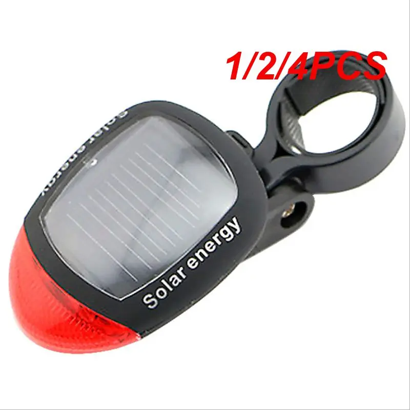 

1/2/4PCS Solar Powered MTB Tail Light Auto Taillight Rear Lamp Waterproof Led Beads For Bike High Visibility LED Smart