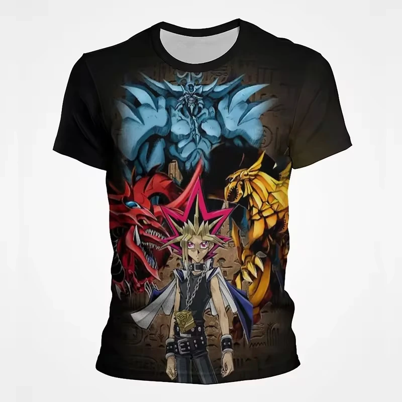 Anime Yu Gi Oh 3D Print T-Shirt Men Women Casual Fashion Short Sleeve Casual T Shirts Oversized Harajuku Tees Tops For Kid Clothing