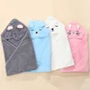 Cartoon Baby Bath Towels Soft Newborn Hooded Towel Blanket Cute Toddler Bathrobe Warm Sleeping Swaddle Wrap for Boys Girls 3