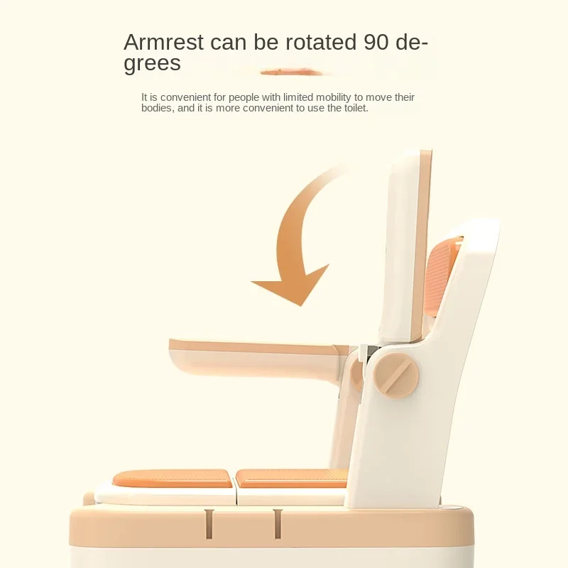 Elderly Bath Chair Toilet Seat Dual Use, Thickened Portable Indoor Commode Toilet Chair for Elderly Disabled Disability Aids