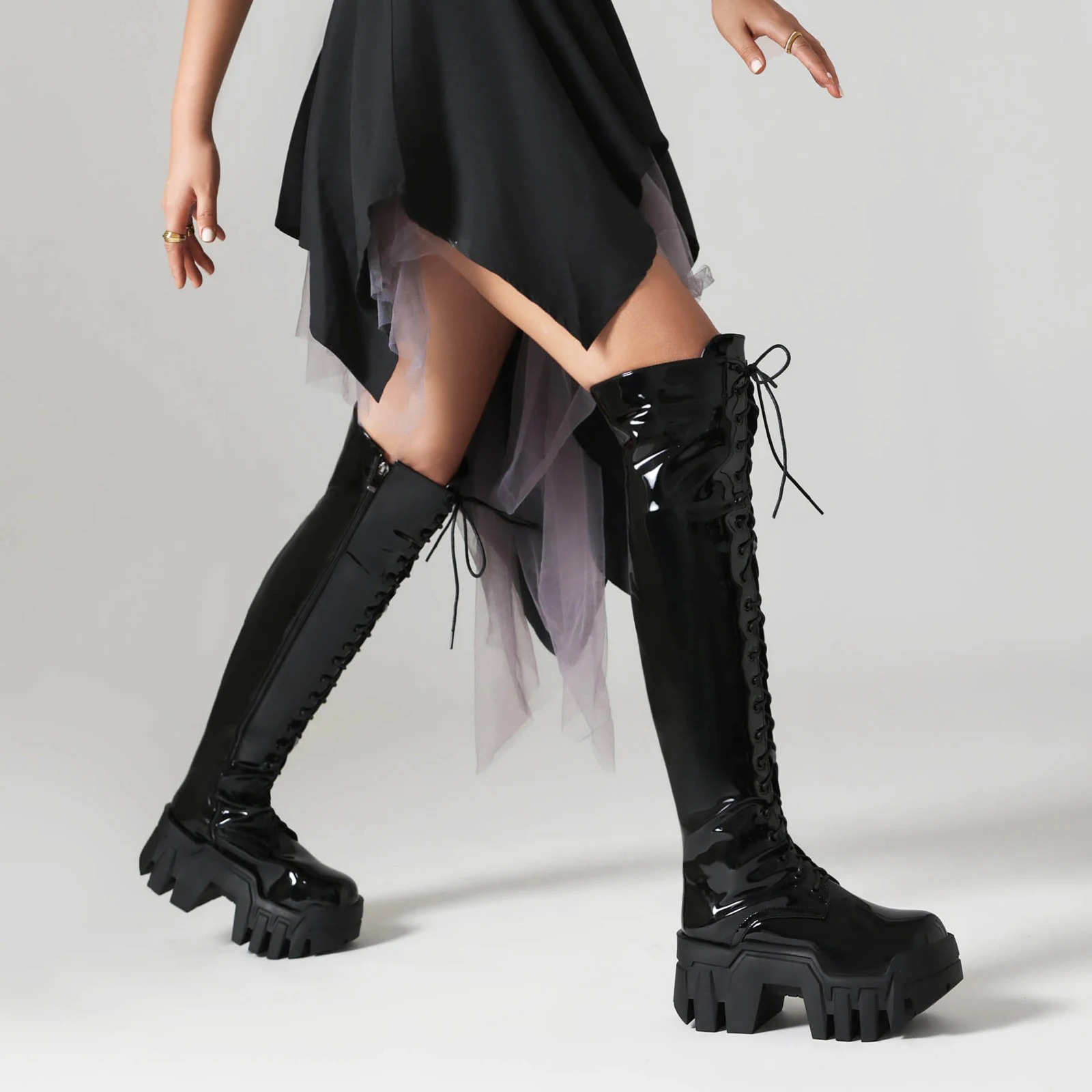 くりちゃん【美品】Platform Long Boots Amazon.com | SKYSTERRY Black Women's Thigh High Boots Over