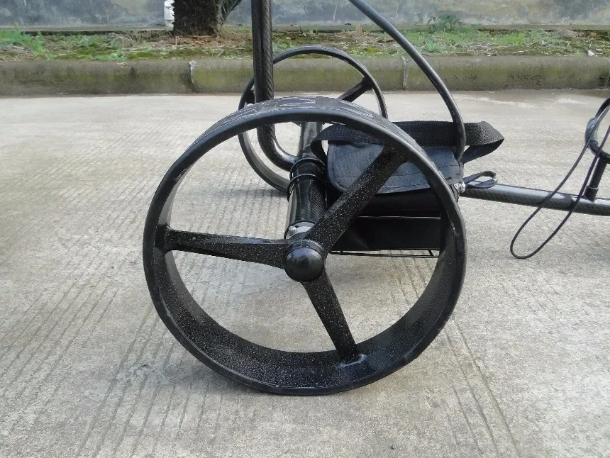 Black Carbon Fiber 3 Wheel High Quality Golf Trolley