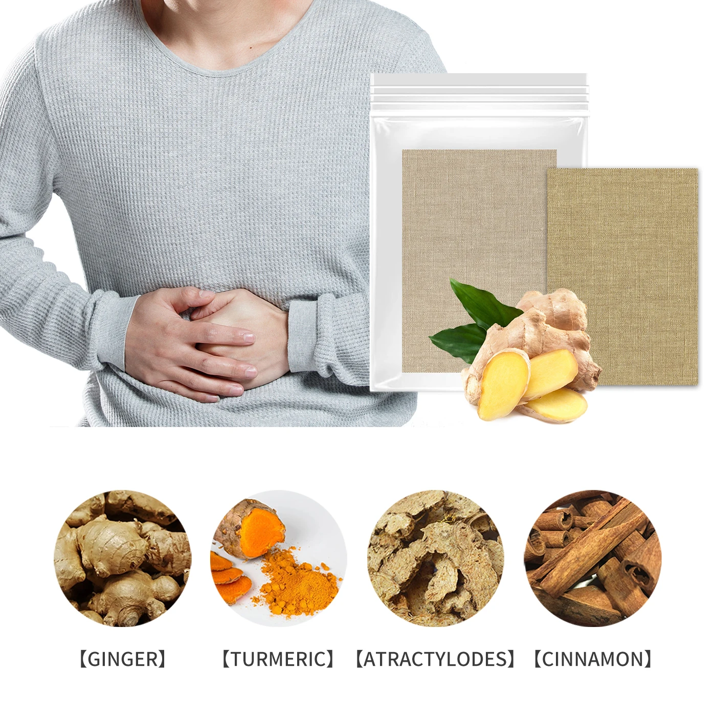 Medical Plasters Patch Herbal Cream Healing ginger patch Back Pain Joint Pain Back Soothing Ginger Plaster Patch Set