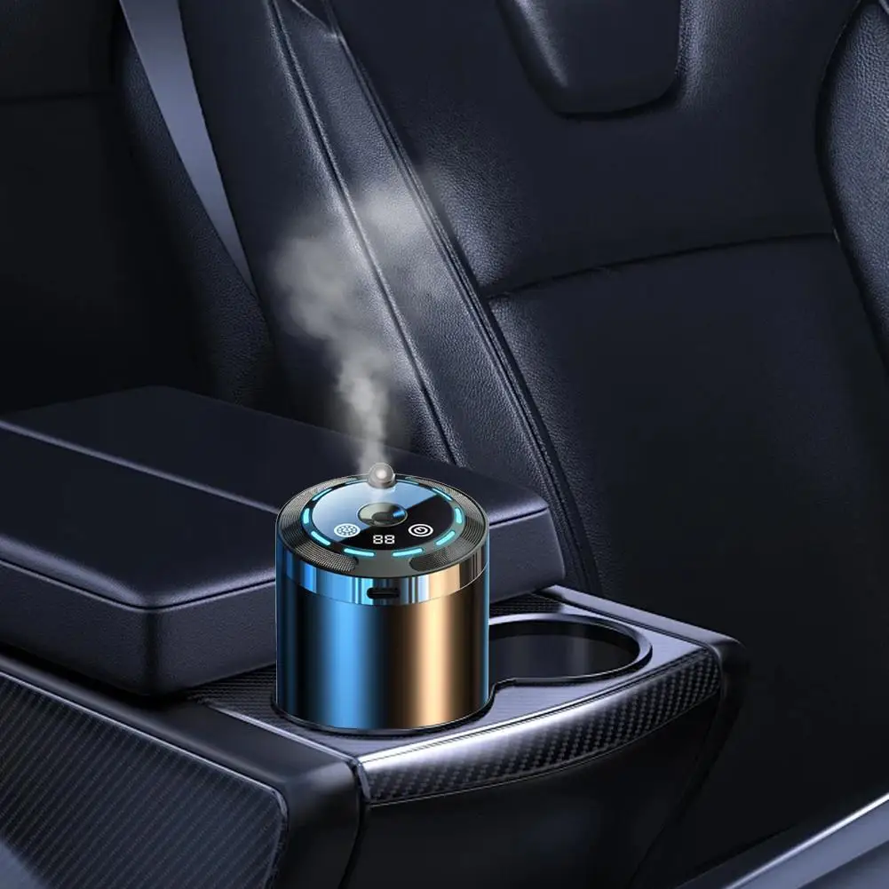 Car Fragrance Humidifier 5 Modes Scent Air Car Odor Eliminator Long Lasting Universal Car Diffuser With Digital Display 5