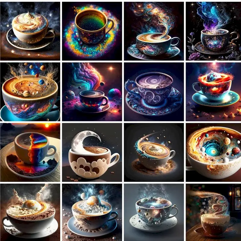 

Современная картина по номерам GATYZTORY с рамкой 40x5 0 см наборы кофейная абстрактная картина с номерами для дома Настенная картина