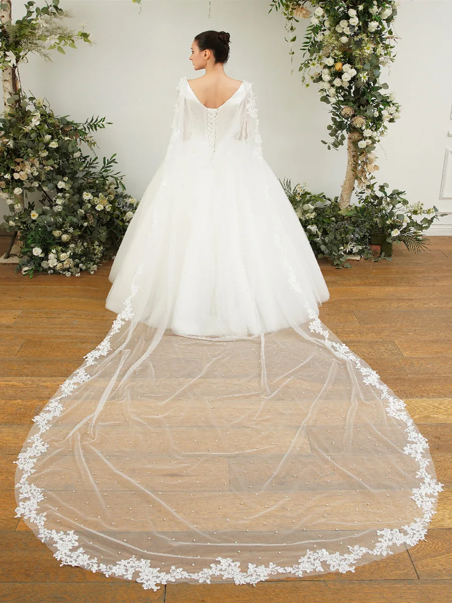 

Lace Layer Bridal Wedding Small Trail Shawl Bu10147