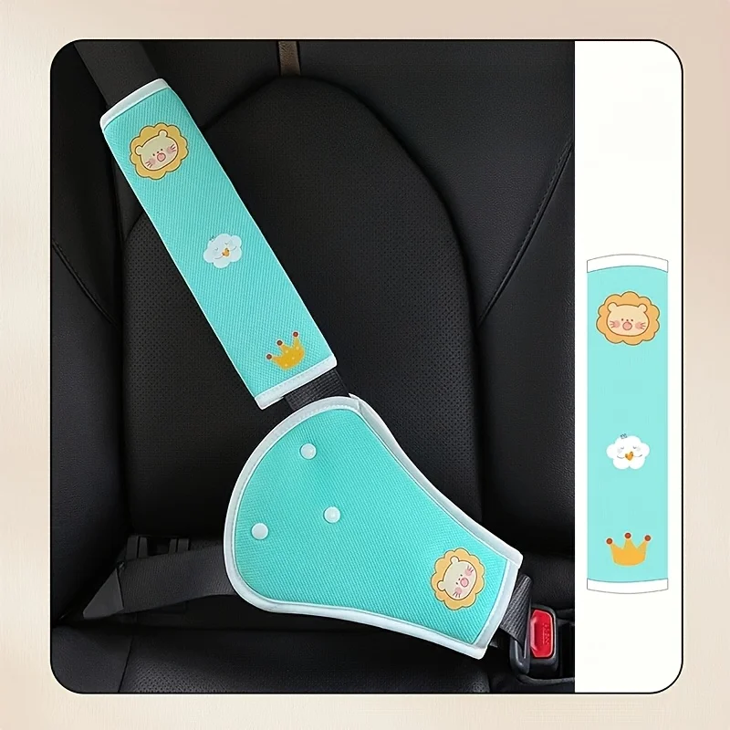 Protezione per Cintura di Sicurezza Auto, Copri Spalla e Pancia, Accessori Interni Auto, Morbido e Facile da Rimuovere, Comodo Ausilio per Viaggi all'Aperto - immagine 3