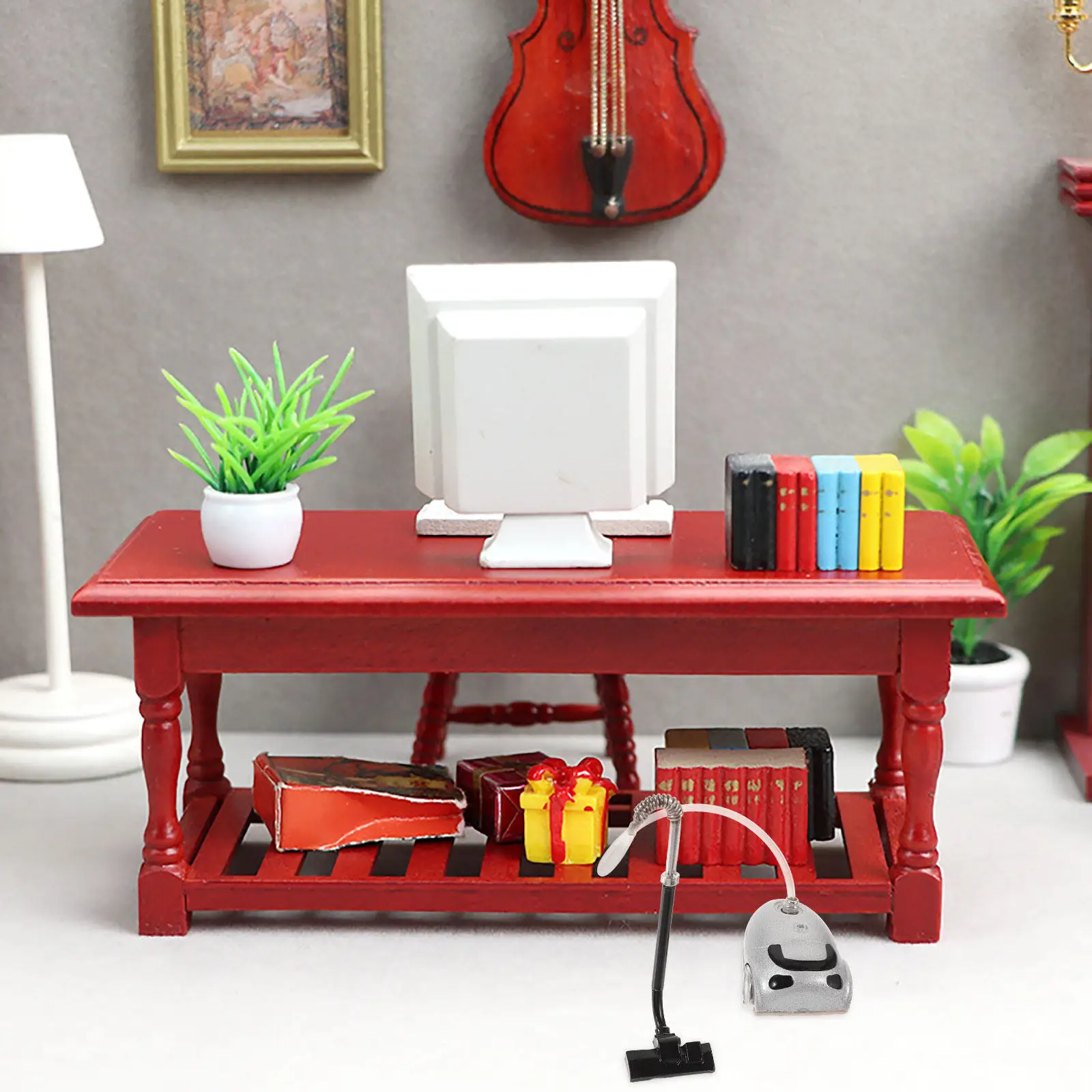 현실적인 데스크탑 미니 먼지 수집기 장식품 미니 하우스 장식을 위한 뛰어난 장인정신 침실 거실 사진 촬영 준비물