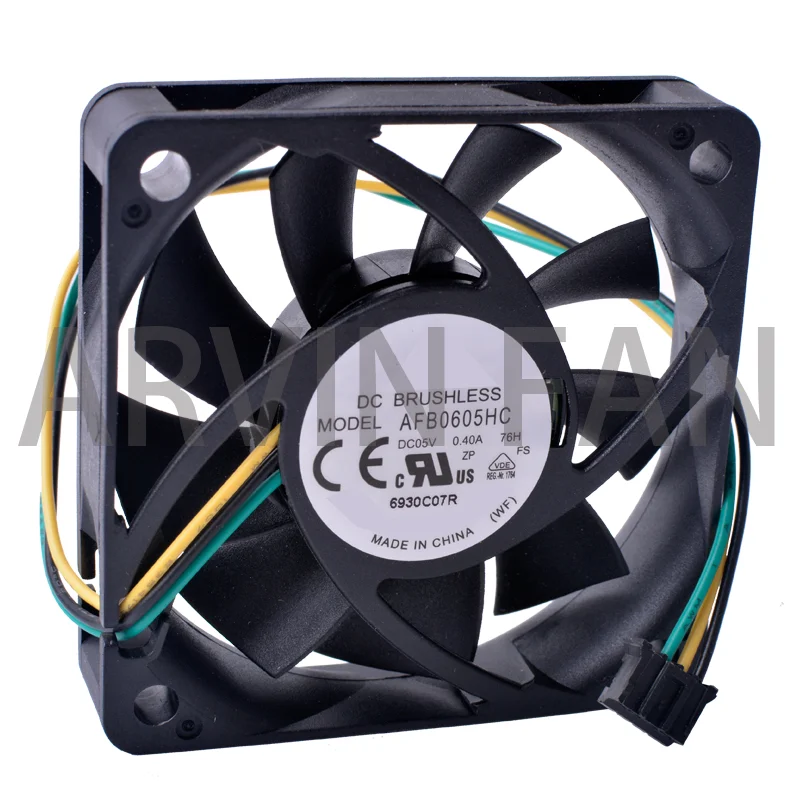

Brand New Original 6CM 60mm Fan 60x60x15mm AFB0605HC 5V 0.40A Double Ball Bearing Large Air Volume Cooling Fan