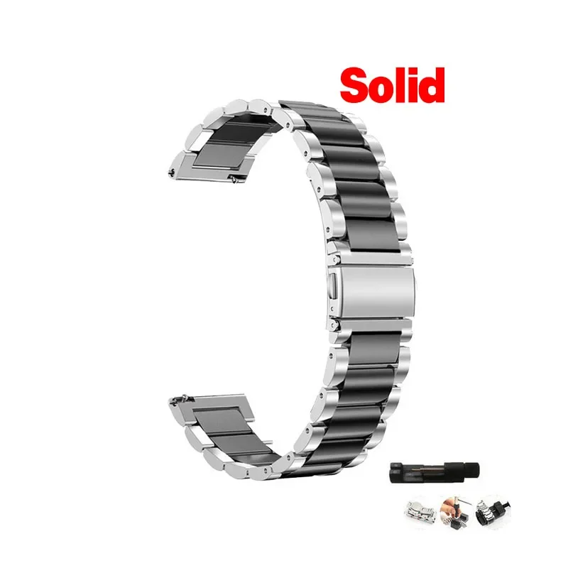 Elegant Stainless Steel Metal Watch Strap - 22MM Bracelet