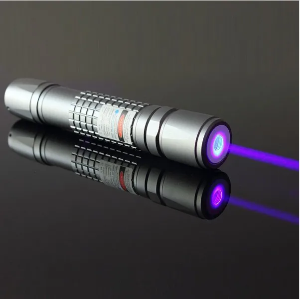 

Hot Hight Powerful Military 405nm 10000m Flashlight Violet Blue Laser Light Pointer UV Purple Counterfeit Detector Free Delivery