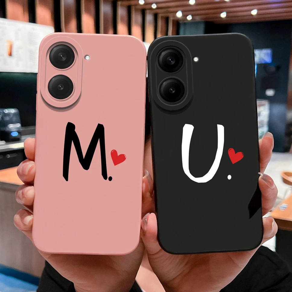 Love Letter Simple Style Shockproof Silicone Bumper Case with Camera Protection