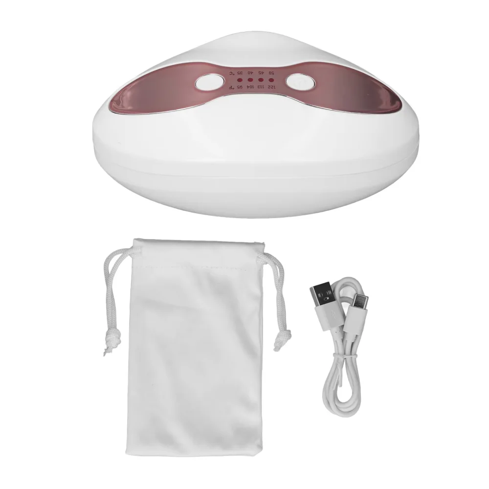 2 in 1 LED Light Lip Plumper Device 4 Levels Heating Temps Lip and Eye Care Tool for Smooth Lip Wrinkles and Reduce Dark Circles 4