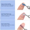 KADS 3mm Small Sanding Bands for Nail Drill 50 Pcs Mini Nail Sanding Files 60/80/120/150/180/240 Grit Acrylic Nails Gel Remver 6