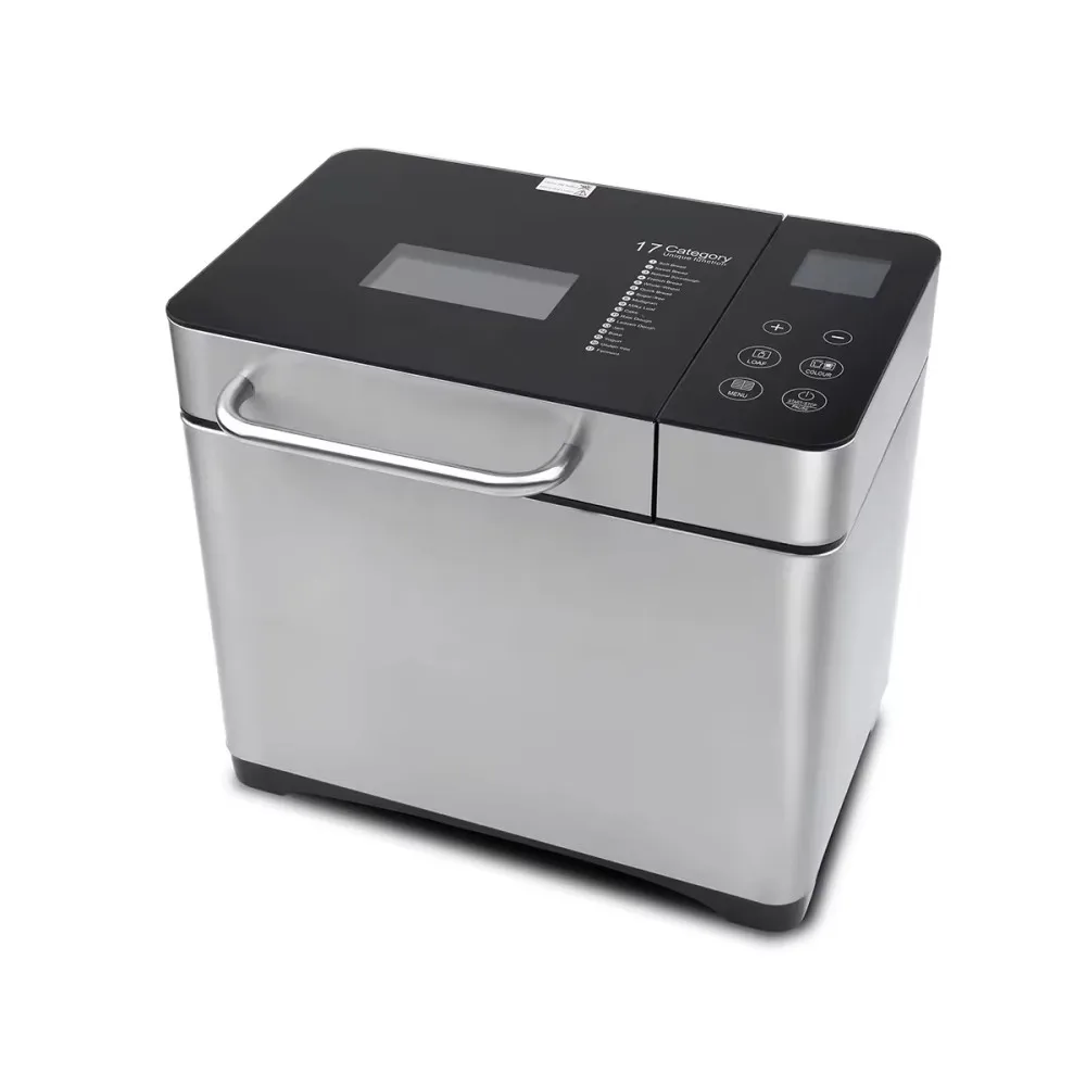 710W Digital Automatic Portable Bread Maker - Large Capacity Household Electric Toaster with Digital Display
