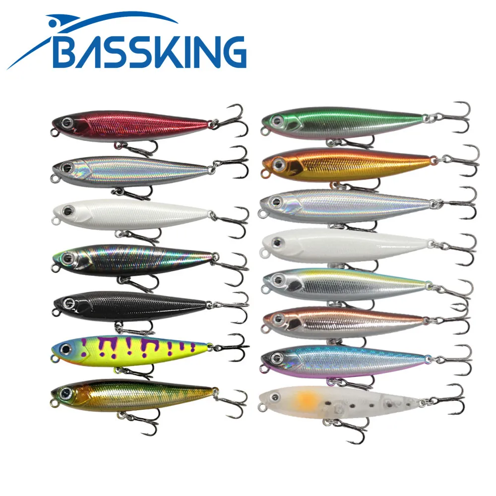 

BASSKING Top Water Pencil Bait 55mm 3.2g ORIGIN Hooks Floating Fishing Lure Iscas Artificial Para Pesca Saltwater Bass Swimbait