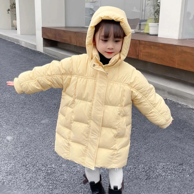 Parka Snowsuit, Winter 3-9 Years Kids Warm Down Jacket for Girls, Fashion Long Hooded Children Outerwear, Toddler Girl Clothes, Down Jacket, Children Jackets, Girls Coat