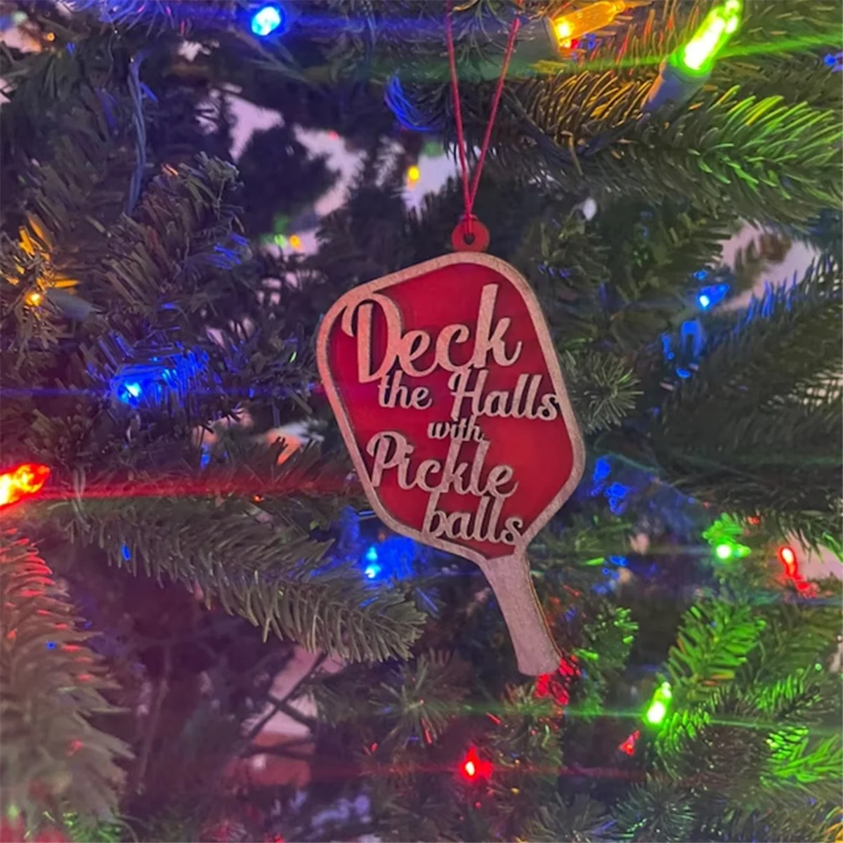 Deck the Halls with Pickleballs Ornament for Christmas, Perfect Gift for Pickleball Lovers, Special and Unique Gift Y