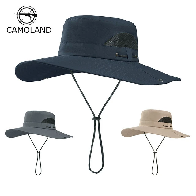 CAMOLAND Embroidered Waterproof Bucket Hat for Men Sun Hats UV Protection  Outdoor Hunting Fishing Cap Fisherman Hat Casual Cap - AliExpress