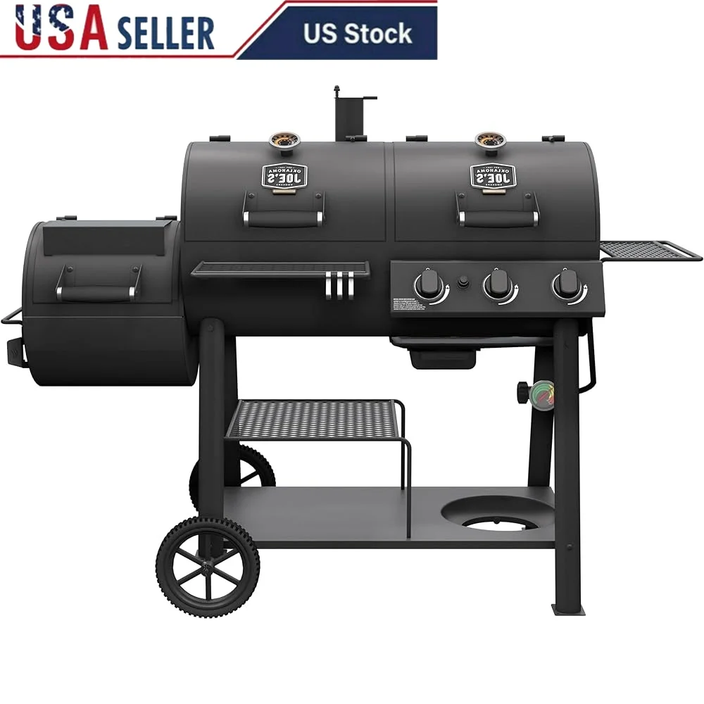 Canyon Deluxe Charcoal Propane Gas Combo Smoker Grill 1