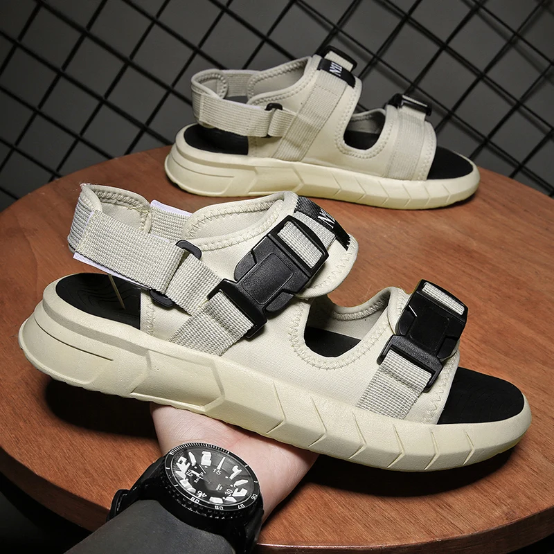 

Новинка 2023, мужские нейлоновые сандалии, Нескользящие летние шлепанцы, высококачественные уличные пляжные тапочки, повседневная мужская обувь, женская обувь