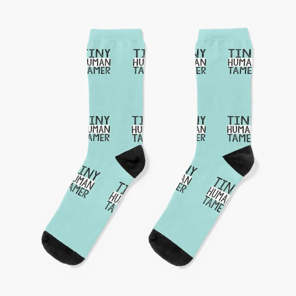 

Tiny Human Tamer: Funny Teacher Quotes Gift Idea. Socks kids funny sock christmas stocking summer Socks Women's Men's