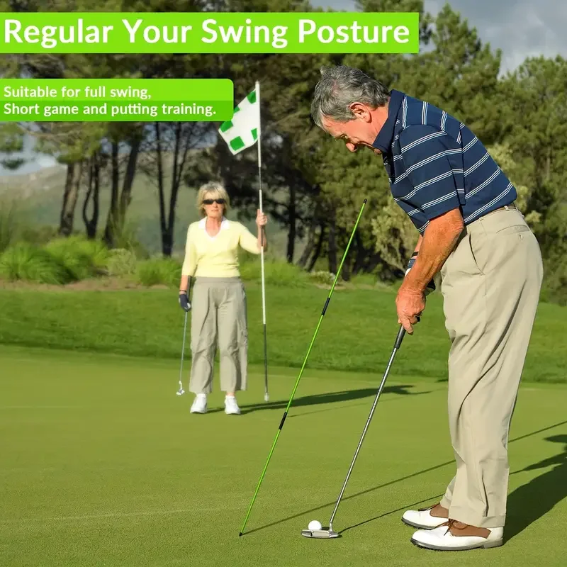 Golf Alignment Stick, 2 Set Golf Alignment Rods, 48" Collapsible Alignment Stick Golf Training Aid For Aiming, Putting, Posture 5