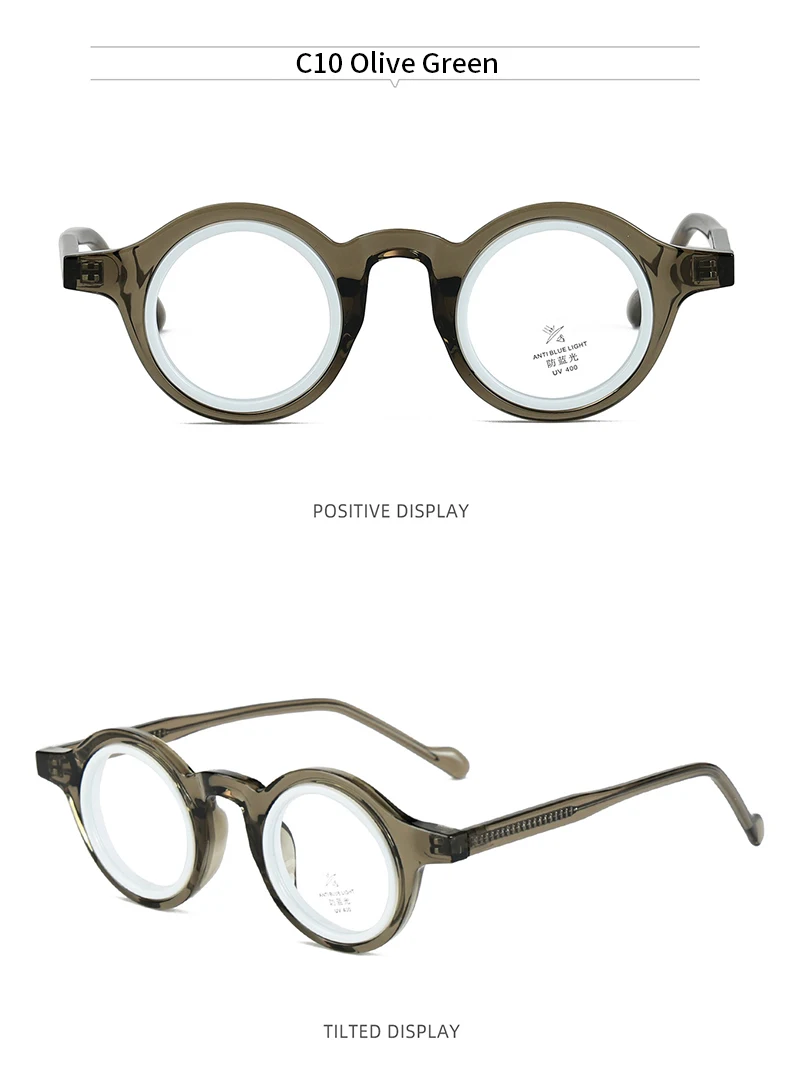 Lzabella Japanische Luxus Retro Runde optische Brillengestelle für Herren und Damen, hochwertige Acetat-Brillen K9153 – Detail 20