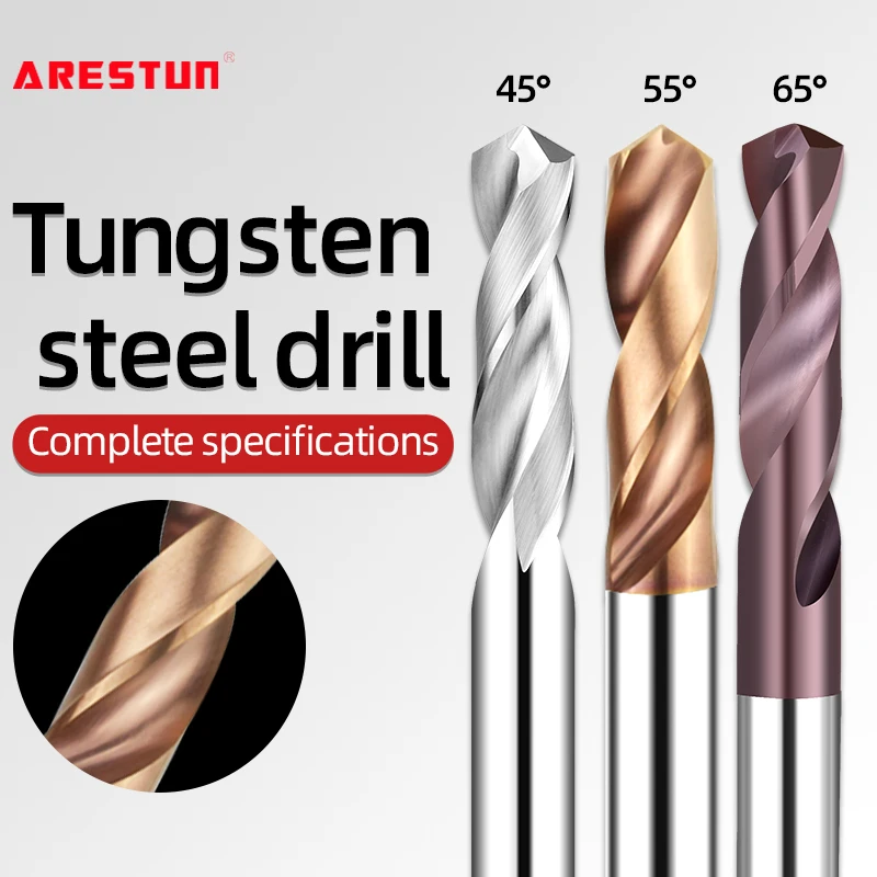 ArestunCarbideDrillBitsHardTungstenSteelTwistDrillMetalworkingBitLatheDrillingTools