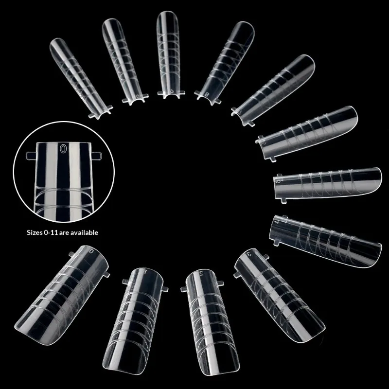 120개 네일 듀얼 폼 코핀 아몬드 네일 연장 몰드 인조 네일 팁 UV 젤 퀵 빌딩 몰드 네일 폼 매니큐어 도구