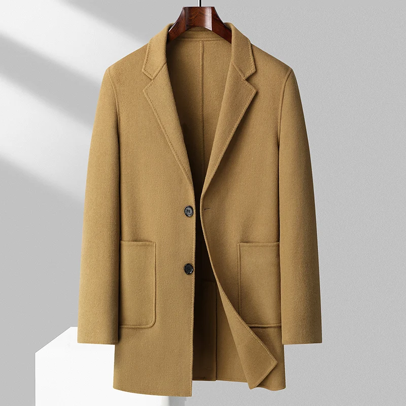 Pocket Overcoat in C.Coal 70% Cloud