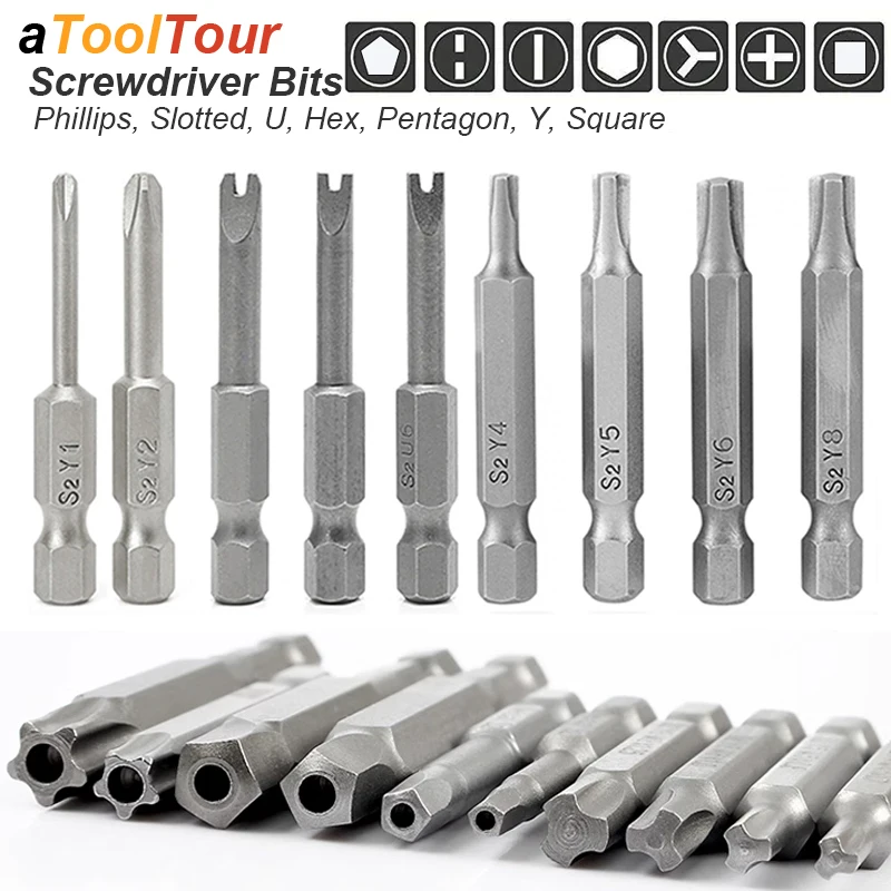 5-Piece Square Screwdriver Bits Set - Precision Hex Repair Tools In Multiple Sizes