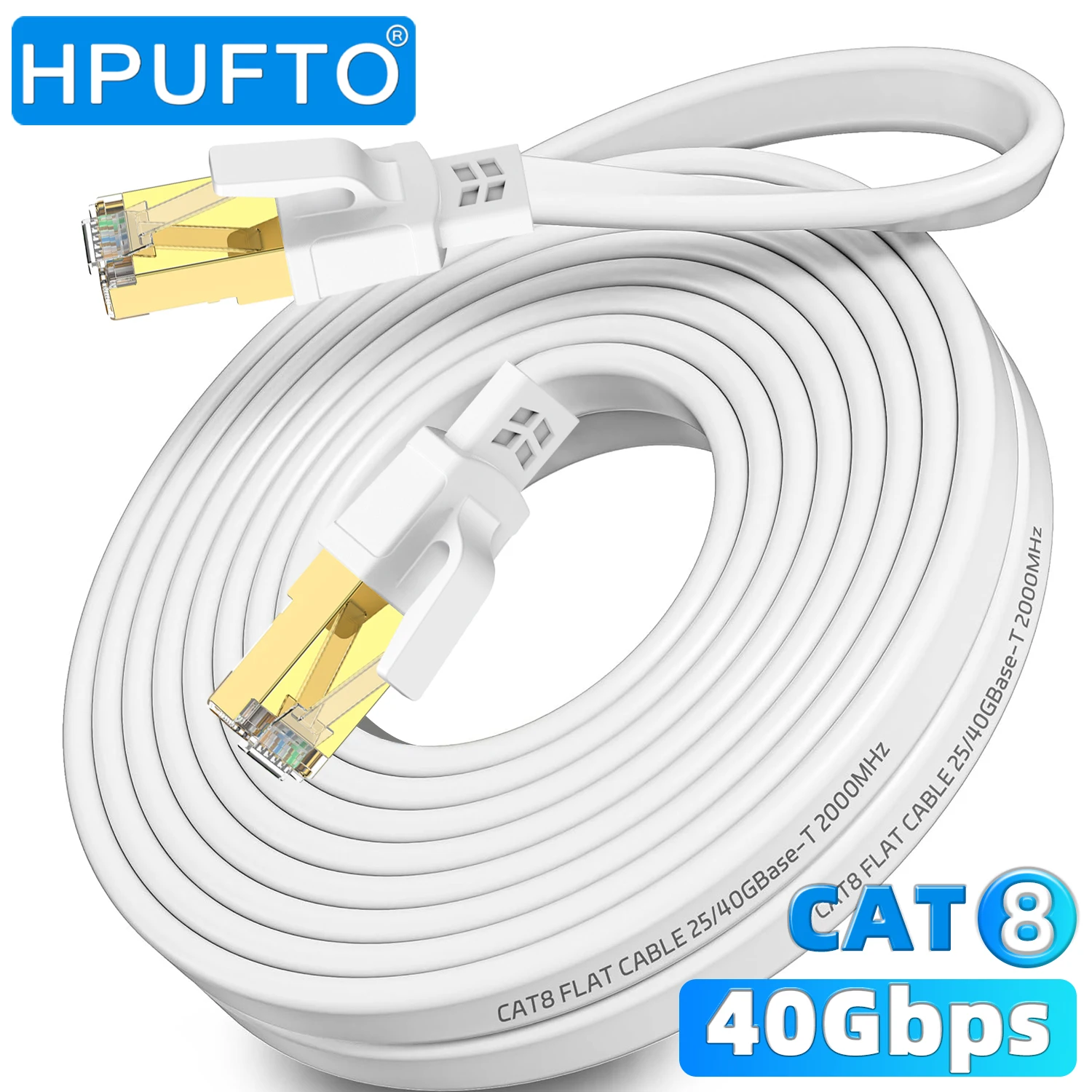 Ultra-Fast Cat 8 Ethernet Cable — 40Gbps High-Speed Network Cable