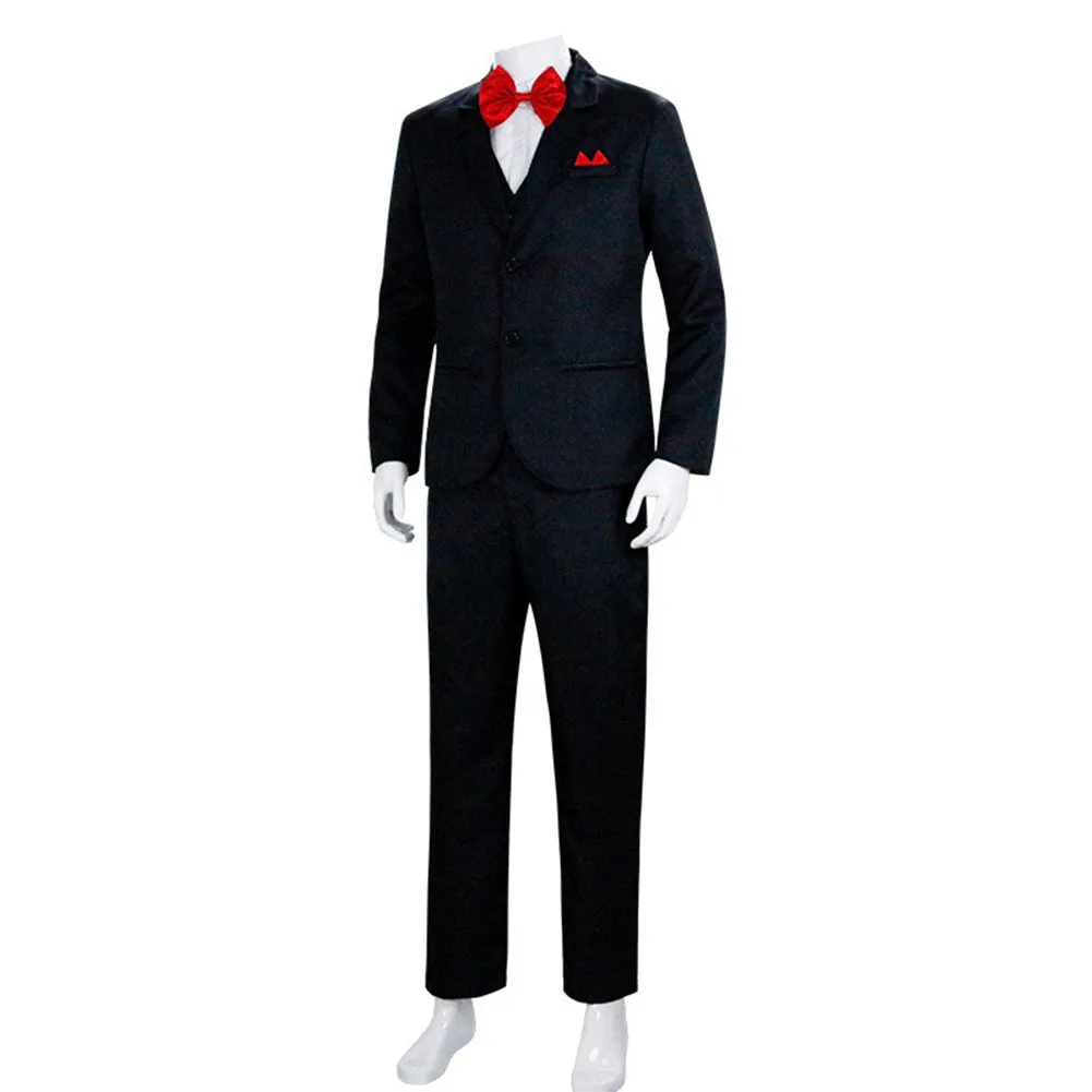 thumbnail image 5 of Disfraz de Saw Cos Jigsaw Killer para adultos, disfraz de Cosplay, uniforme de fantasía, máscara, traje de carnaval de Halloween, accesorios para hombres, juego de rol, 5 of 5