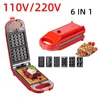 Sandwich Maker 1PC 6-in-1 Breakfast Machine Waffle Maker Donuts Sandwiches Fritters Tarts Egg Cakes Multifunctional Home Use 2