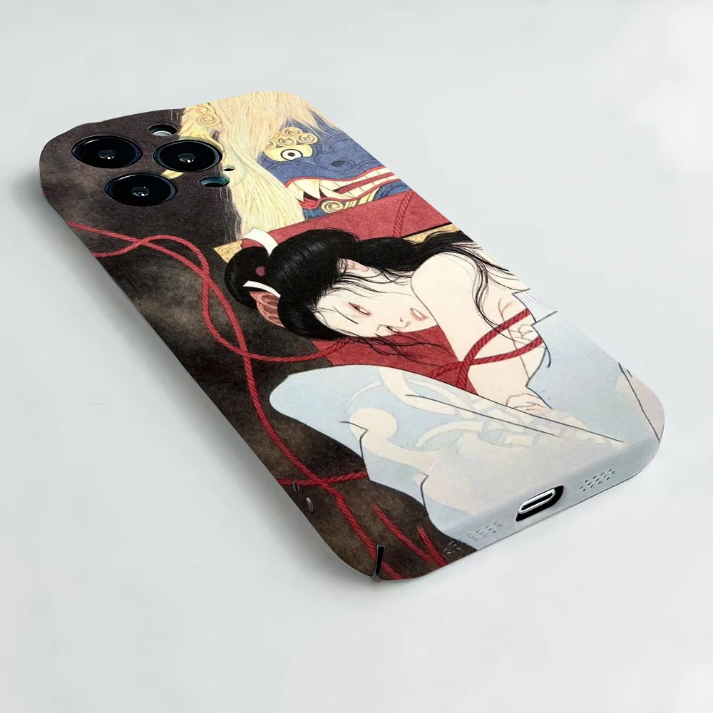 Japanese Ukiyo-e Mythical Beast Glossy Phone Case