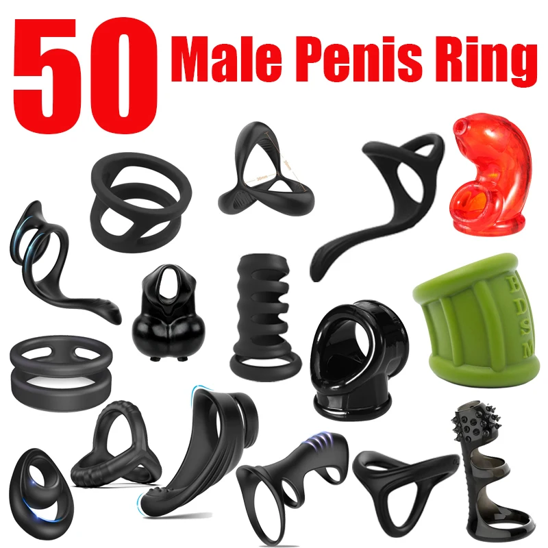 Penis Rings Male Silicone Cock Ring Scrotum Bind Delay Ejaculation Sexy Erection Rings Couple Lover Sex Shop Sex Toys For Men penis rings