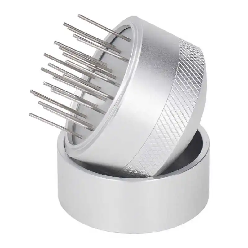 

Coffee Needle Distributor with Base Effective Dispersion Rust Resistant Stainless Steel Hand Coffee Stirrer Silver hot