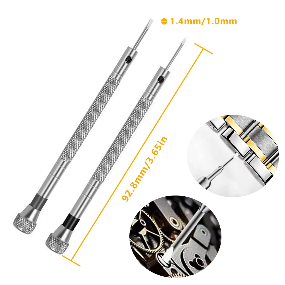 147pcs watch repair tool kit strap band link remover open back cover battery replacement watch part movement watchmaker tools