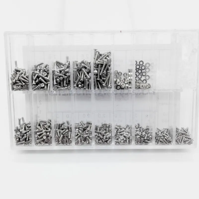 1000 PCs Glasses Screw Accessories Box Nose Tray Screw Watch Glasses Repair Set 18 Grid
