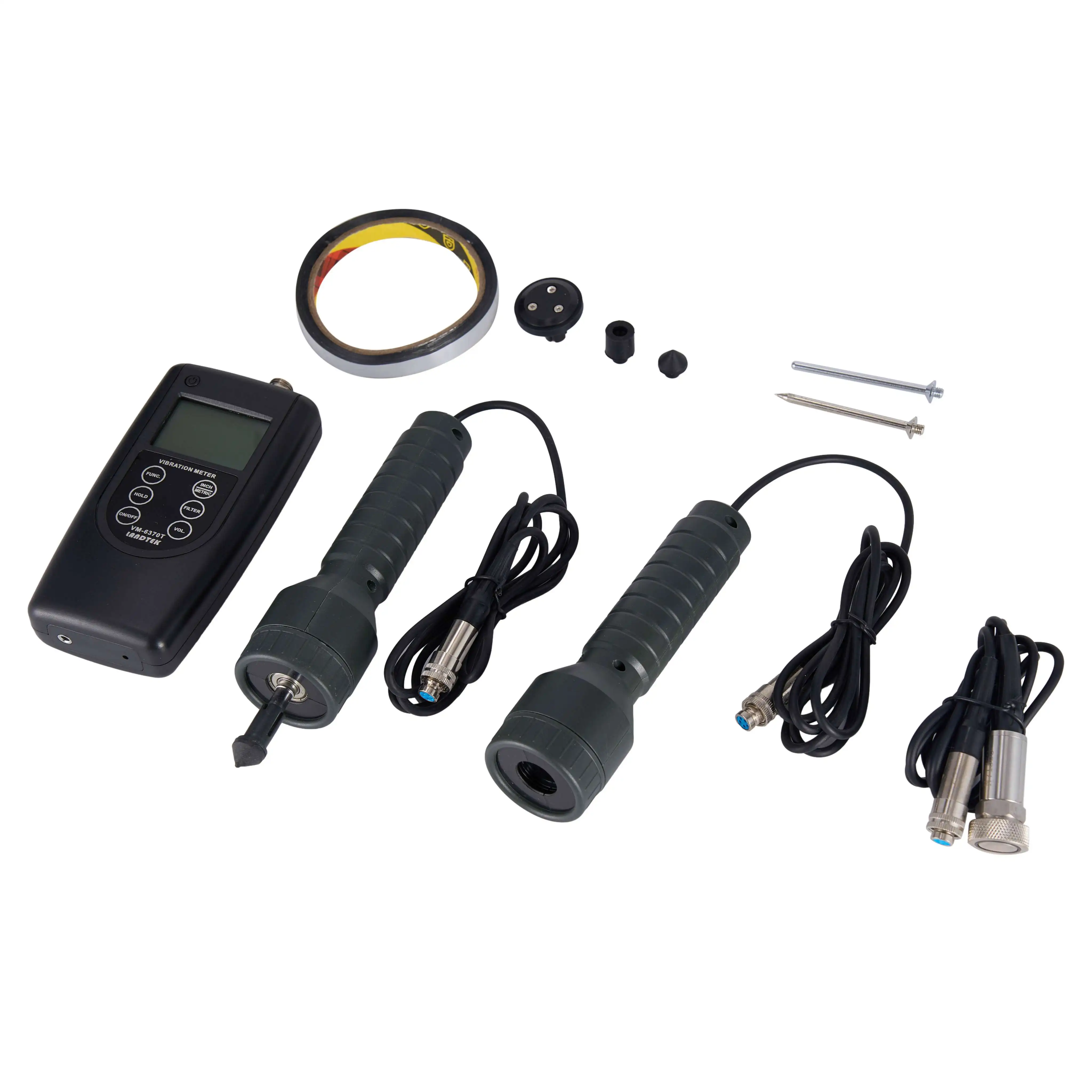 Vibration Tachometer VM-6370T Vibration Meter Mechanical Acceleration Displacement RPM and Hz Optical Type Vibration Tachometer 2