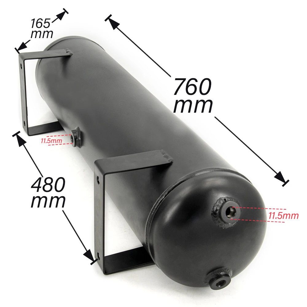 3 Gallon 4 Gallon 5 Aluminum Air Cylindern Black Air Tank Pneumatic Suspension Tank Horn 1/4 NPT Holes air tank