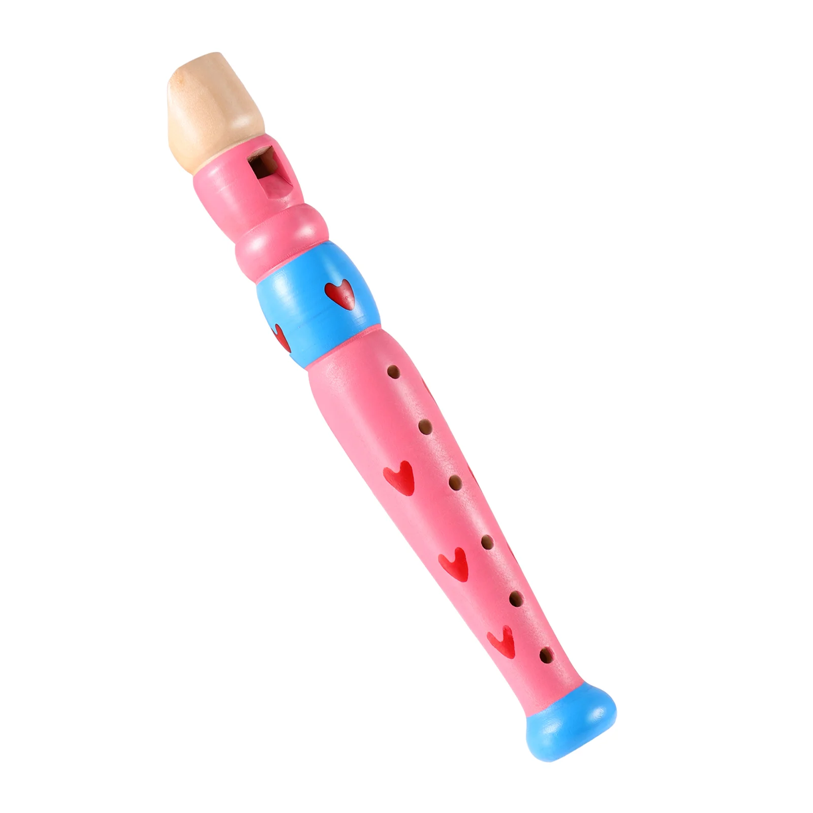 Toyvian 나무 녹음기 피콜로 피콜로 어린이 악기 교육 장난감, 6 홀 플루트