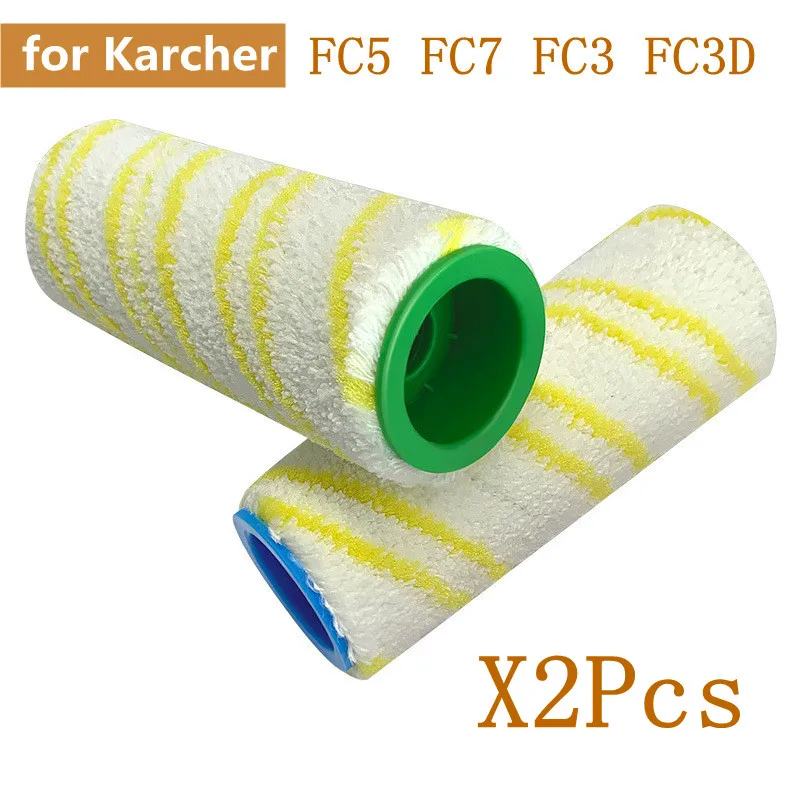 2Pieces Set of Rollers for Karcher FC5 FC7 FC3 FC3D Electric Floor