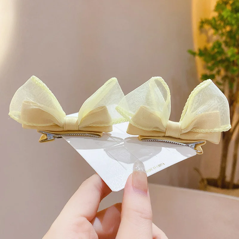 2PCS Neue Reizende Stereoskopischen Bowknot Kinder Haarnadeln Baby Haar Clips Kopfschmuck Mädchen Haar Zubehör Kinder Headwear – Detail 5
