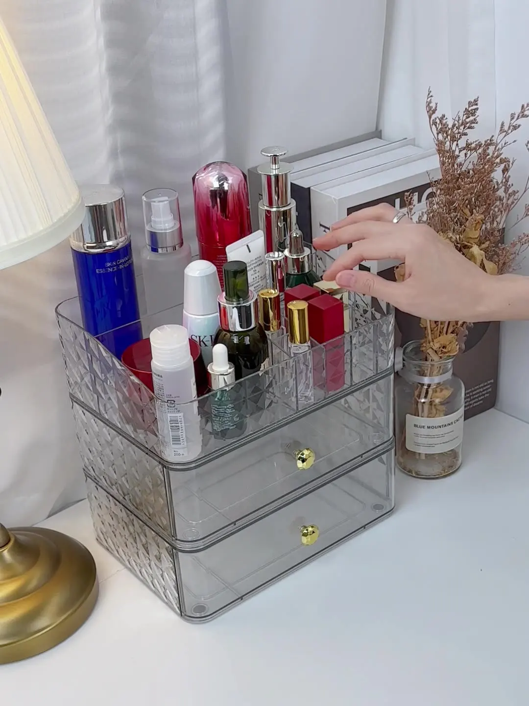 Cosmetics Storage Box Large Capacity Desk Drawer Jewelry Storage Nail Polish Cosmetics Container Sundries Storage Rack 3